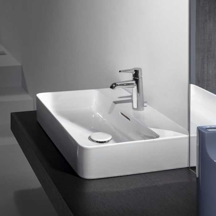 Laufen VAL Раковина 550х420х115мм с 1 отв. под смесит, шлифованная снизу, цвет: белый глянец
