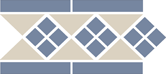 Бордюр Top Cer Border LISBON with 1 strip (Tr.16, Dots 11, Strips 11) 28х15 см