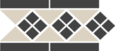Бордюр Top Cer Border LISBON-1 with 1 strip Stand.(Tr.16, Dots 14, Strips 14) 28,1х15,1 см