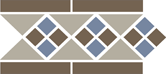 Бордюр Top Cer Border LISBON with 1 strip (Tr.01, Dots 29+11, Strips 29) 28х15 см