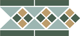 Бордюр Top Cer Border LISBON with 1 strip (Tr.13, Dots 18+03, Strips 18) 28х15 см