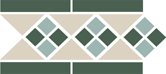 Бордюр Top Cer Border LISBON with 1 strip (Tr.16, Dots 13+18, Strips 18) 28х15 см