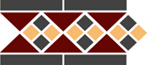 Бордюр Top Cer Border LISBON with 1 strip (Tr.20, Dots 14+21, Strips 14) 28х15 см