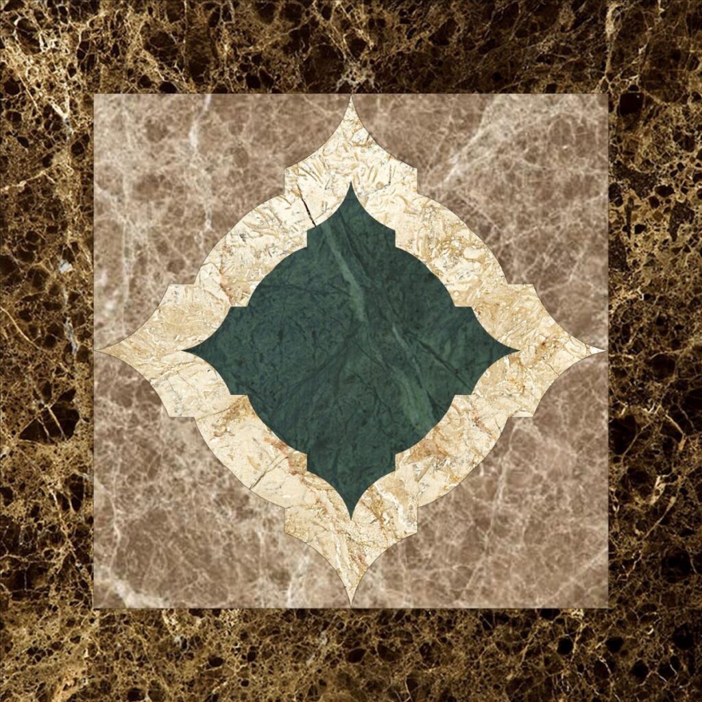 Marmocer 58 Waterjet Border 12×12 (Byzantine Corner)