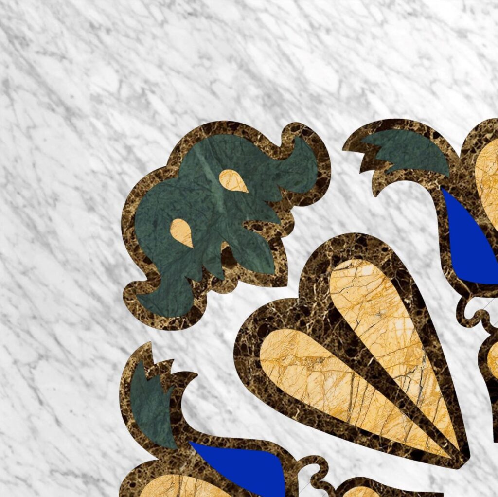 Marmocer 62 Waterjet Border 25×25 (Wings)