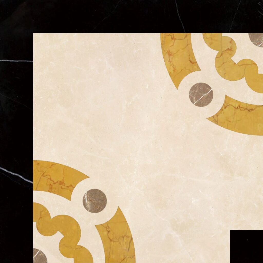 Marmocer 68 Waterjet Border 24×24 (Harvest)