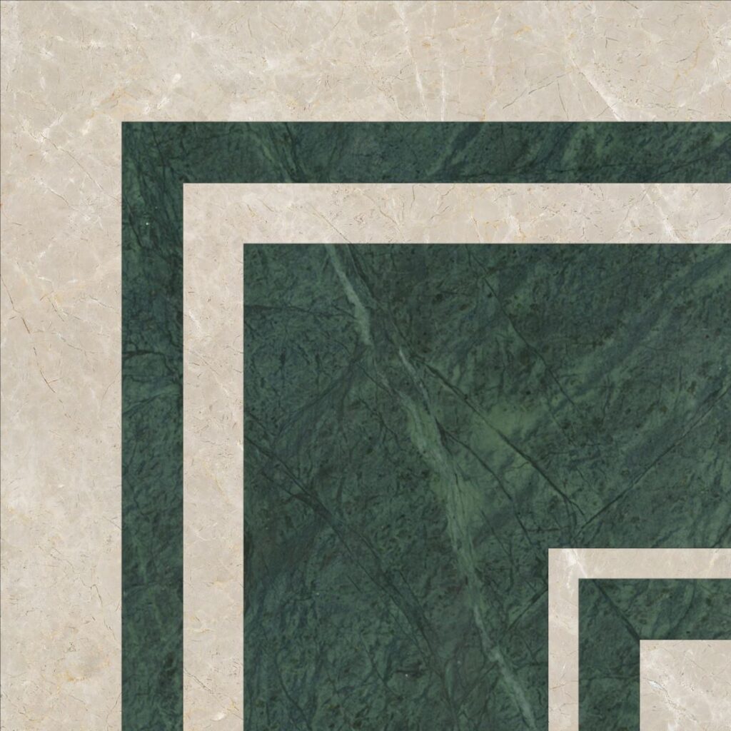 Marmocer 82 Waterjet Border 12×12 (Brandenburg Green)