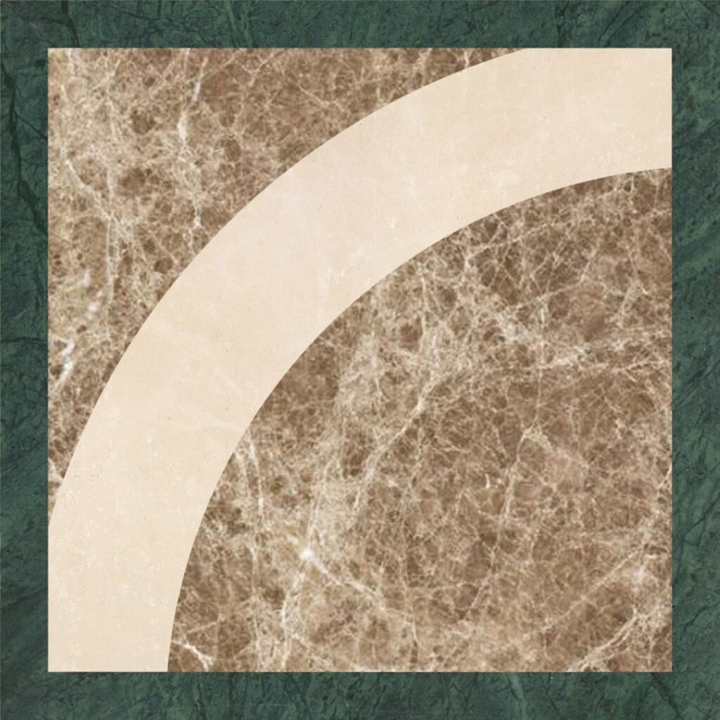 Marmocer 86 Waterjet Border 12×12 (Baroque)