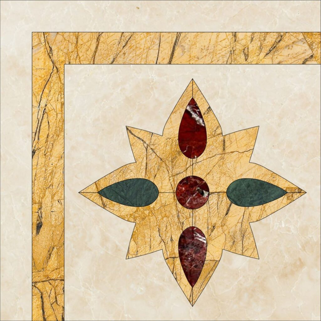 Marmocer 98 Waterjet Border 20×20 (Sicilian)