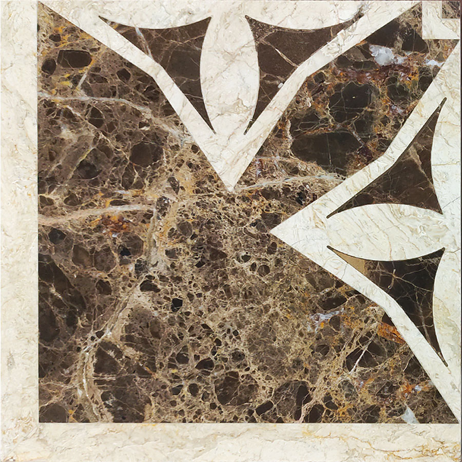 Marmocer 106 Waterjet Border 24×24 (Clover)