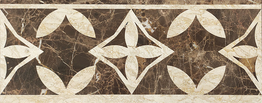 Marmocer 107 Waterjet Border 60×24 (Clover)
