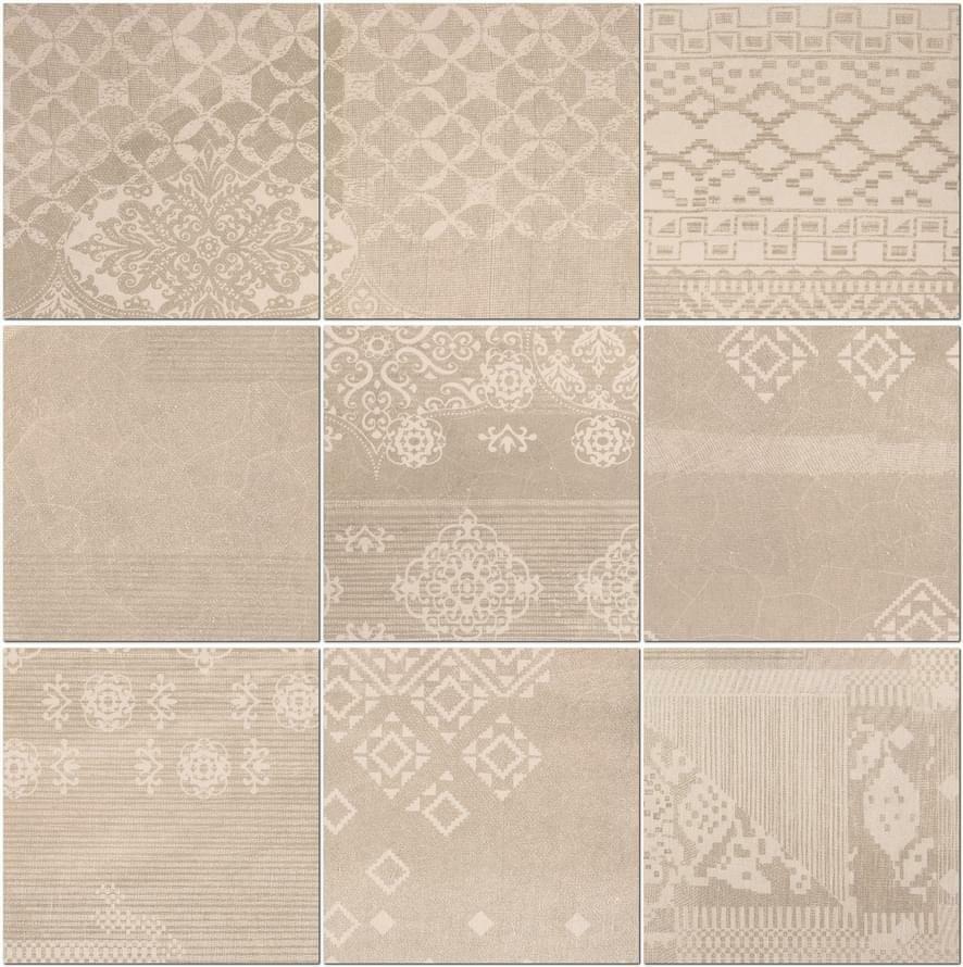 Керамогранит PROVENZA Gesso Decoro Patchwork Taupe Linen 20×20