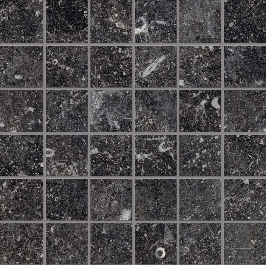 Мозаика PROVENZA Unique Bleu Mosaico 5X5 Anthracite Noble Lappato Veloute 30×30
