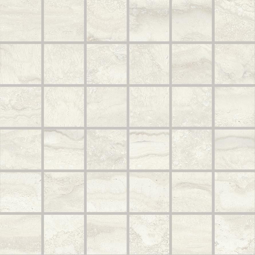 Мозаика PROVENZA Unique Travertine Mosaico 5X5 Vein Cut White Lappato 30×30