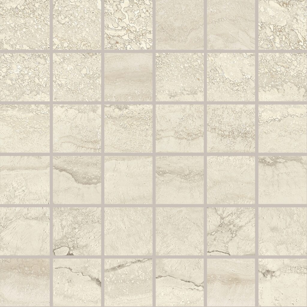 Мозаика PROVENZA Unique Travertine Mosaico 5X5 Vein Cut Cream Naturale 30×30