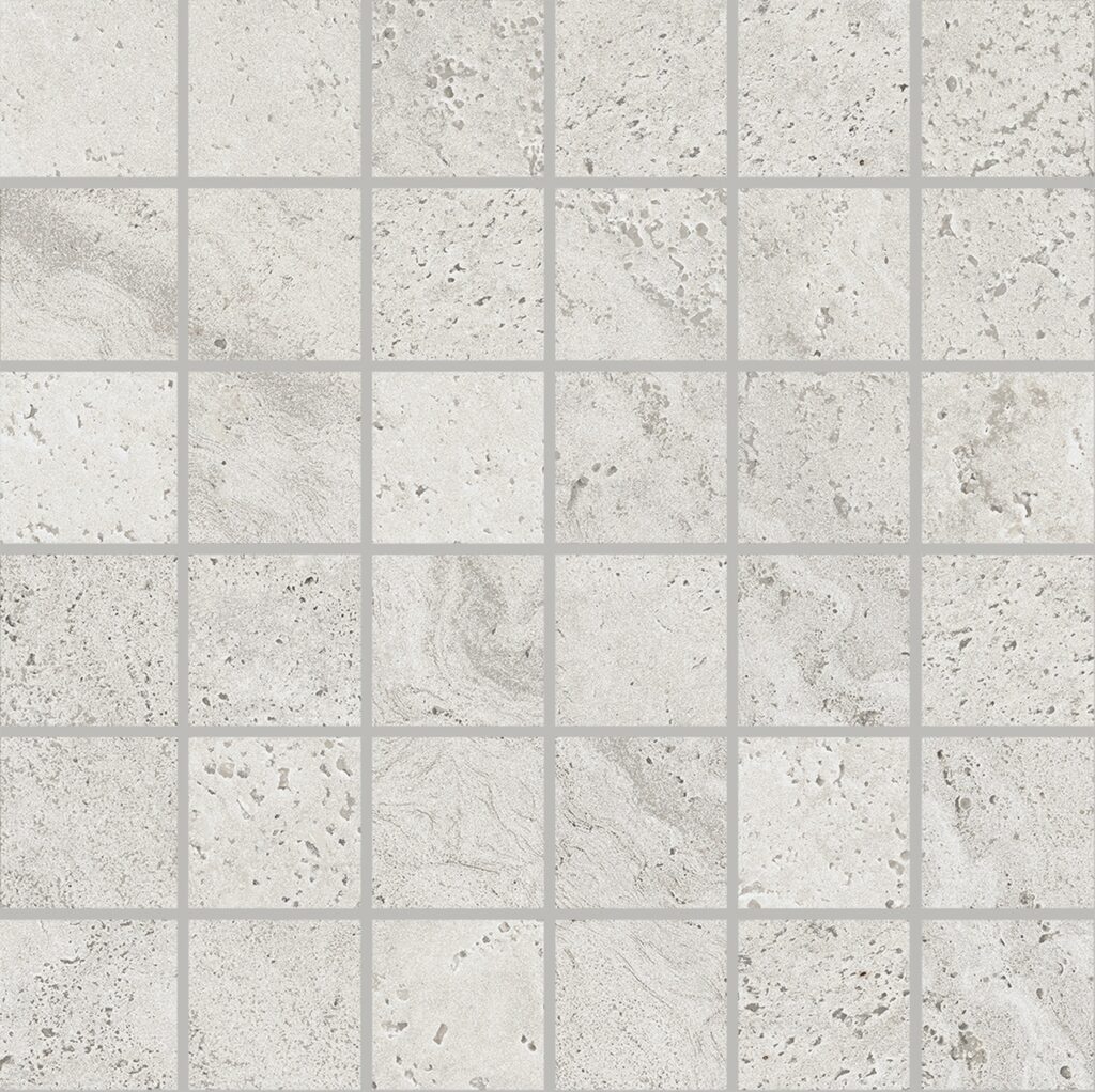 Мозаика PROVENZA Unique Travertine Mosaico 5X5 Minimal Silver Naturale 30×30
