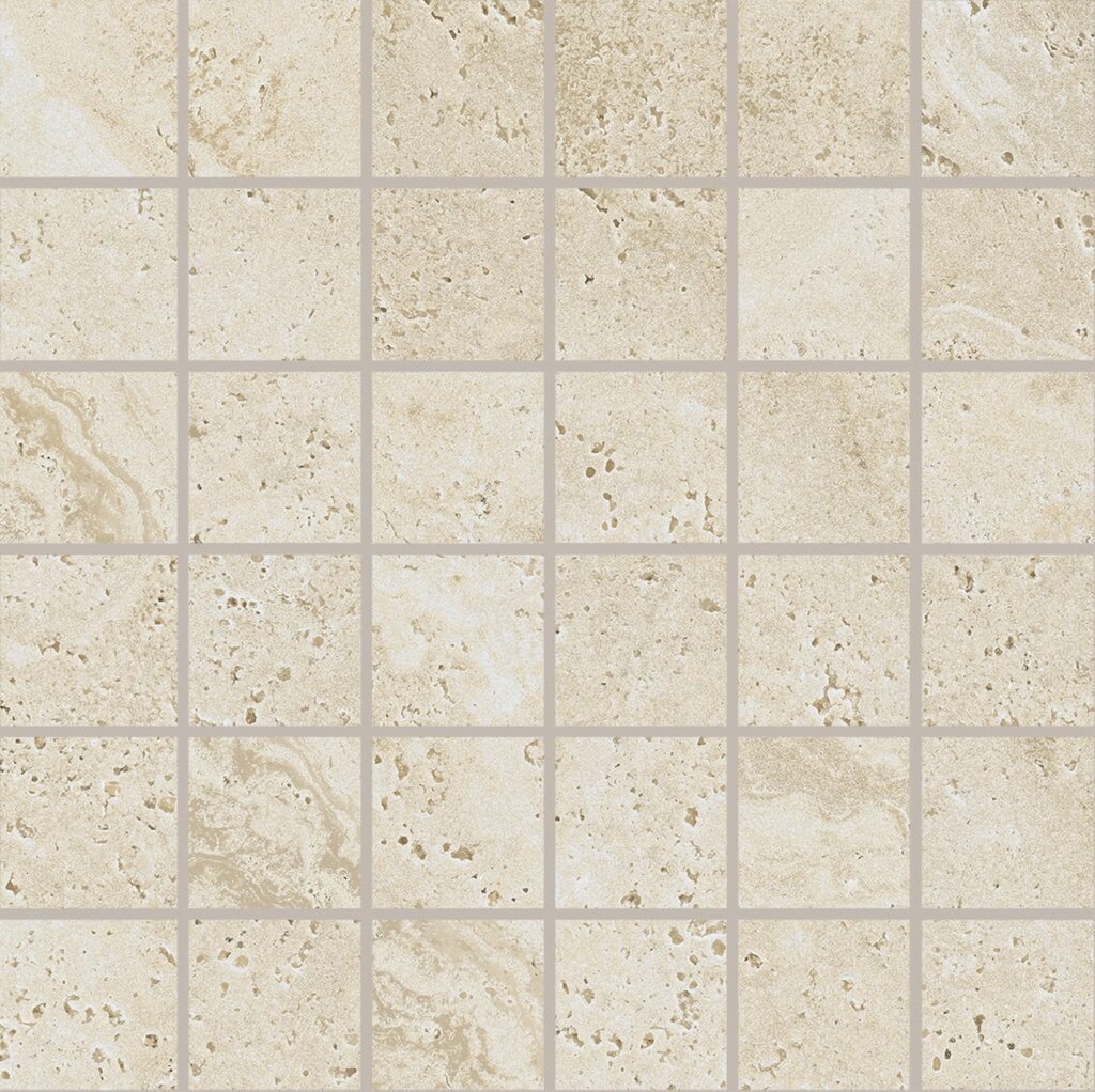 Мозаика PROVENZA Unique Travertine Mosaico 5X5 Minimal Cream Naturale 30×30