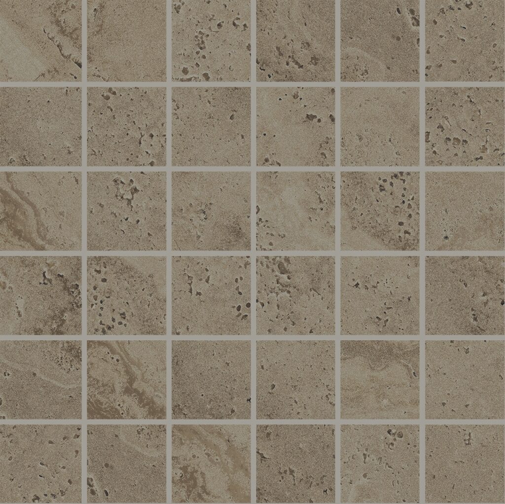 Мозаика PROVENZA Unique Travertine Mosaico 5X5 Minimal Chocolate Naturale 30×30