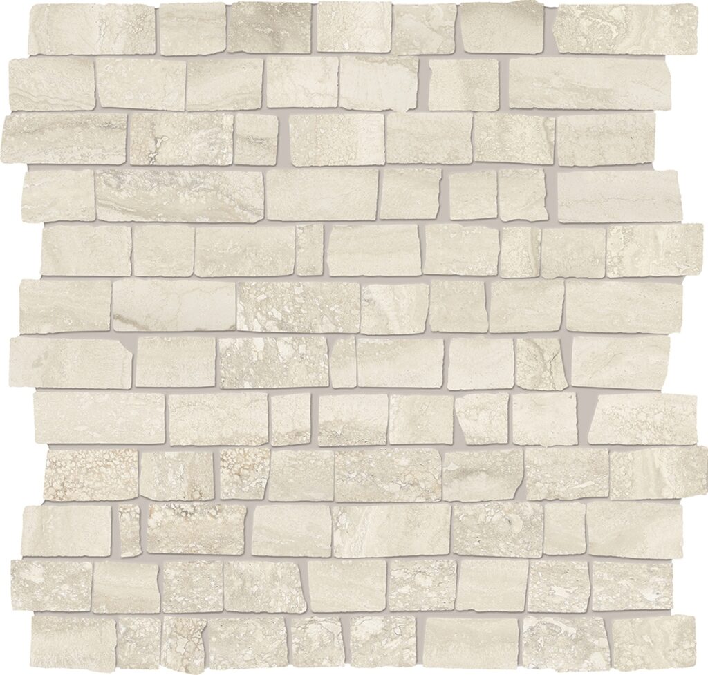 Мозаика PROVENZA Unique Travertine Mosaico Mini Block Vein Cut Silver Naturale 30×30