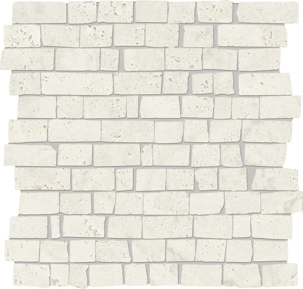 Мозаика PROVENZA Unique Travertine Mosaico Mini Block Minimal White Naturale 30×30