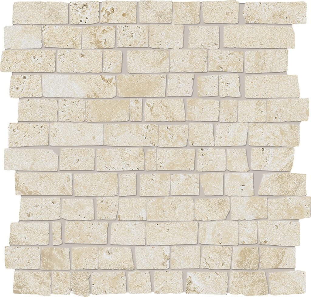 Мозаика PROVENZA Unique Travertine Mosaico Mini Block Minimal Cream Naturale 30×30