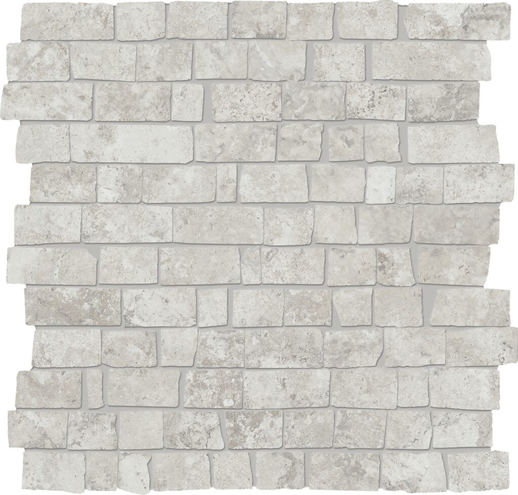 Мозаика PROVENZA Unique Travertine Mosaico Mini Block Ancient Silver Naturale 30×30