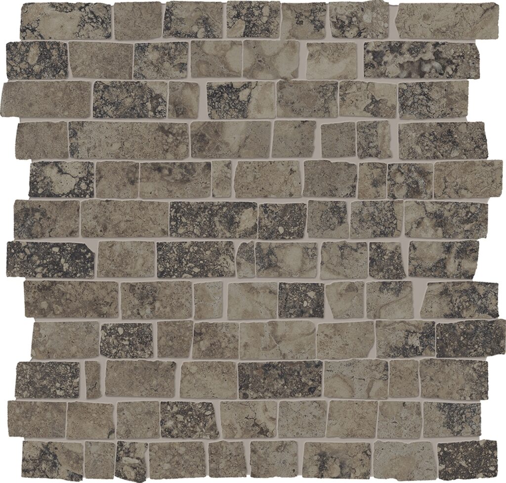 Мозаика PROVENZA Unique Travertine Mosaico Mini Block Ancient Chocolate Naturale 30×30