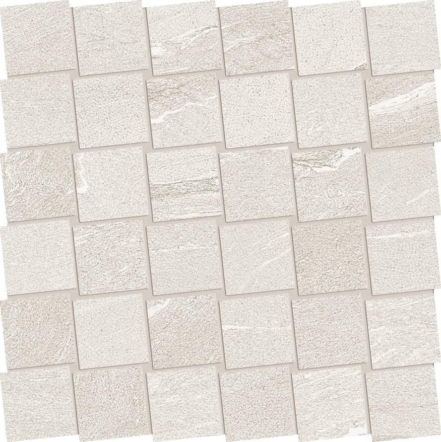 Мозаика ERGON Stone Talk Mosaico Dado Martellata White Naturale 30×30