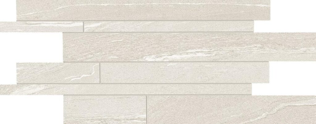 Мозаика ERGON Stone Talk Listelli Sfalsati Martellata White Naturale 30×60