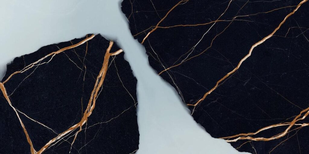 Керамогранит PROVENZA Unique Marble AMBRA SAHARA NOIR LAPPATO EKT6 60×120 9,5 мм