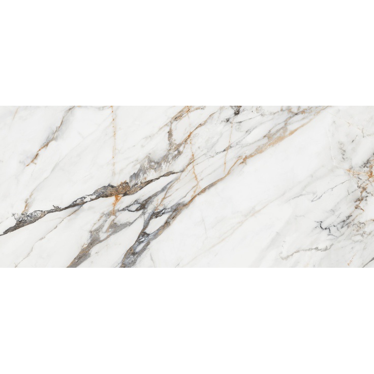 Керамогранит Porcelanite DOS  FIRENZE 6623 CALACATTA GOLD PUL RET 63×146 см 63×146