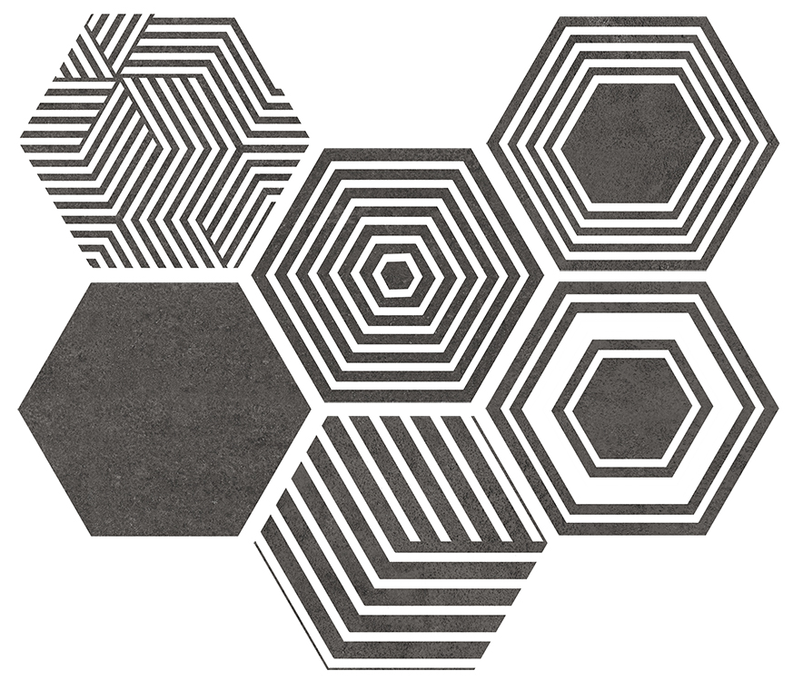 Керамогранит ITT CERAMIC Pier17 Hexa Zinc 23,2×26,7