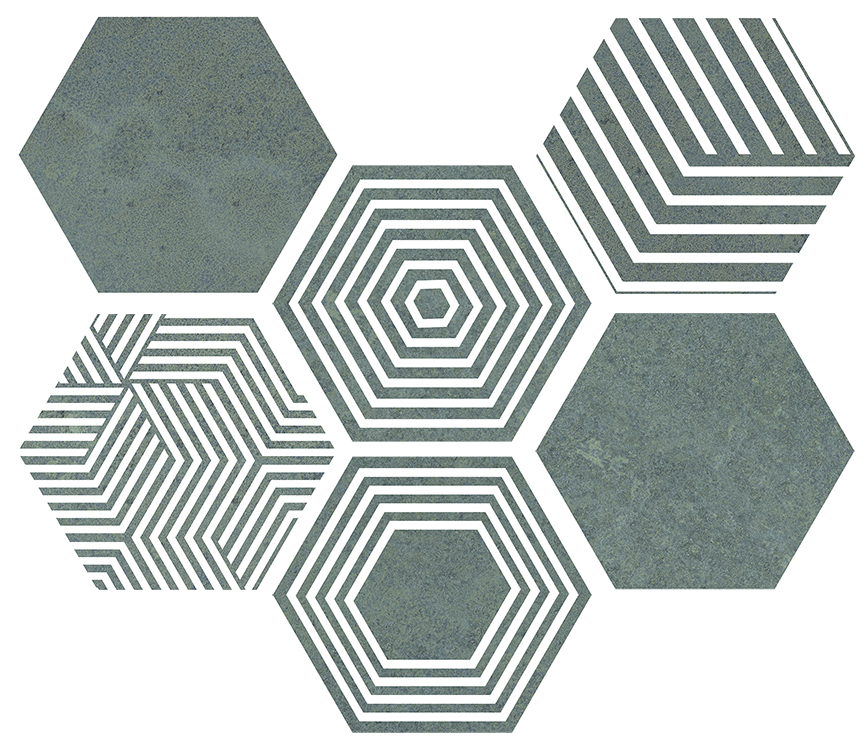 Керамогранит ITT CERAMIC Pier17 Hexa Turquoise 23,2×26,7