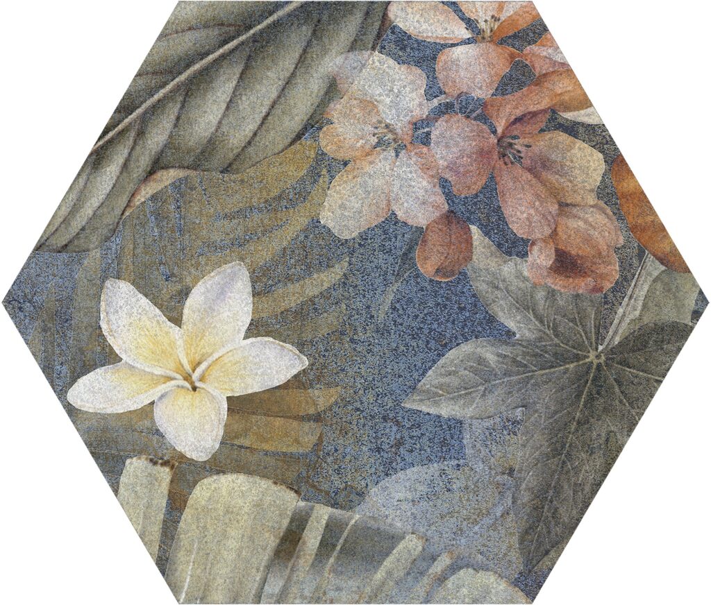 Керамогранит ITT CERAMIC Hibiscus Hexa Blue Matt 23,2×26,7