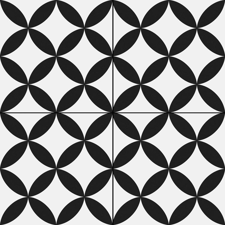 Керамогранит PRISSMACER Circle Black Pre. 45×45