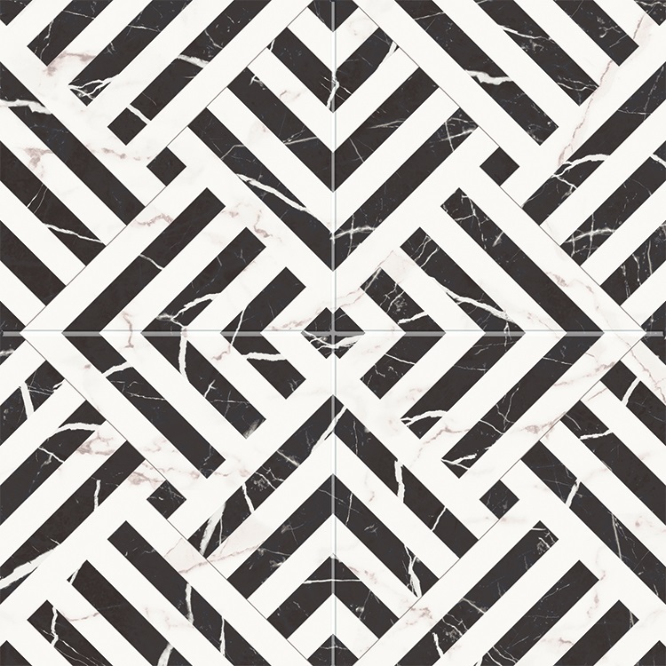 Керамогранит ETILI SERAMIK Apollon Charcoal Black Pre-cut 45×45