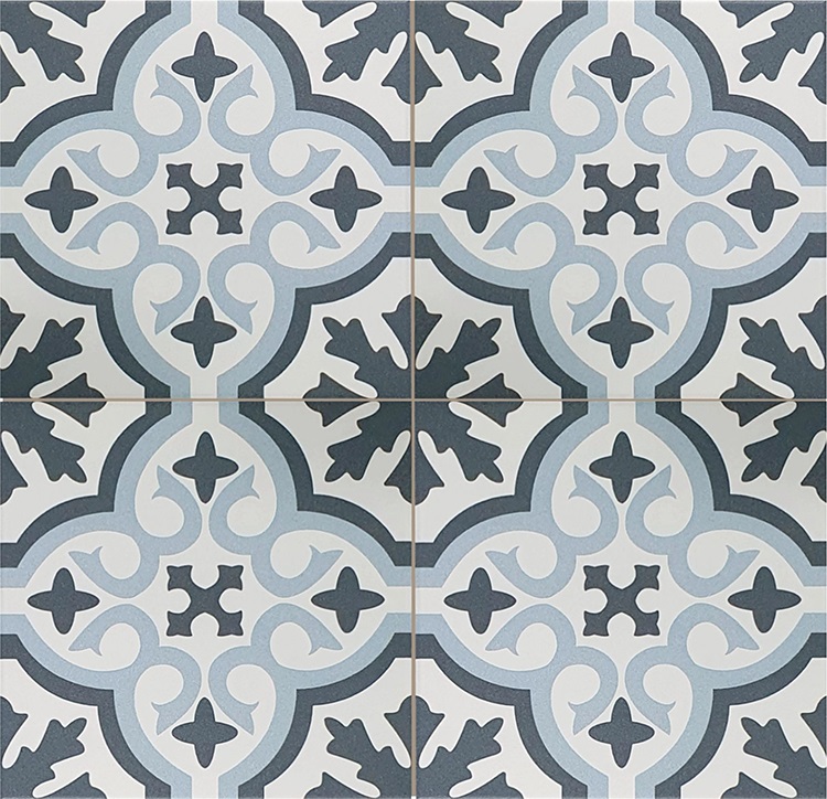 Керамогранит ETILI SERAMIK Venice Sky Blue Black Pre-cut 45×45
