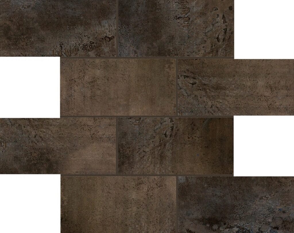 Керамогранит Florim Flowtech Aged Bronze Nat. 6 Mm 7,5×15 Muretto 30×30