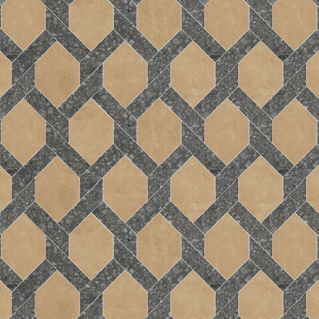 Керамогранит Florim Match Up Cerim Decoro Lock Coffee Mix Cinnamon Comfort 38.69×38.69