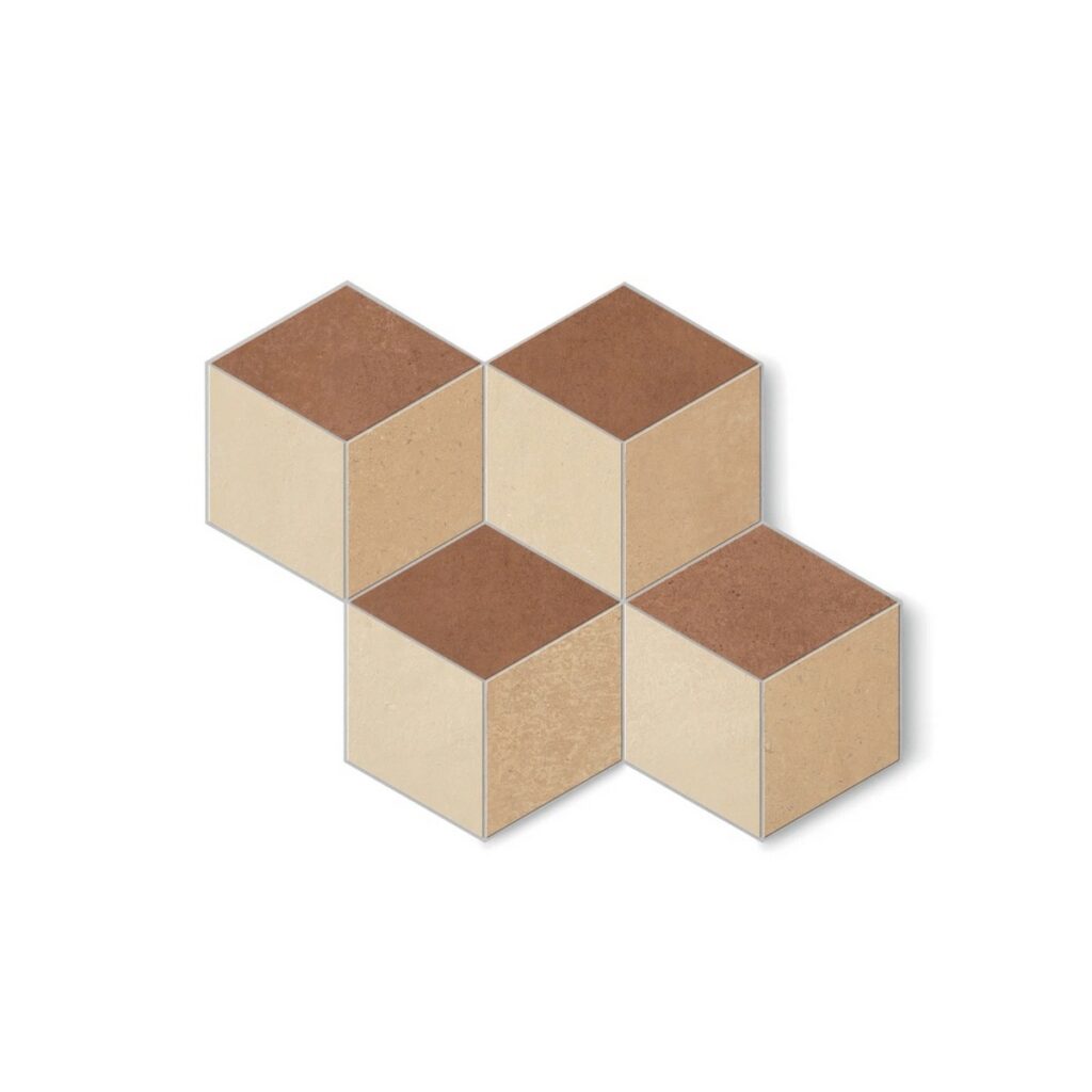 Керамогранит Florim Sensi Terre Cot+Ros+Mat Nat Cubo 37×46