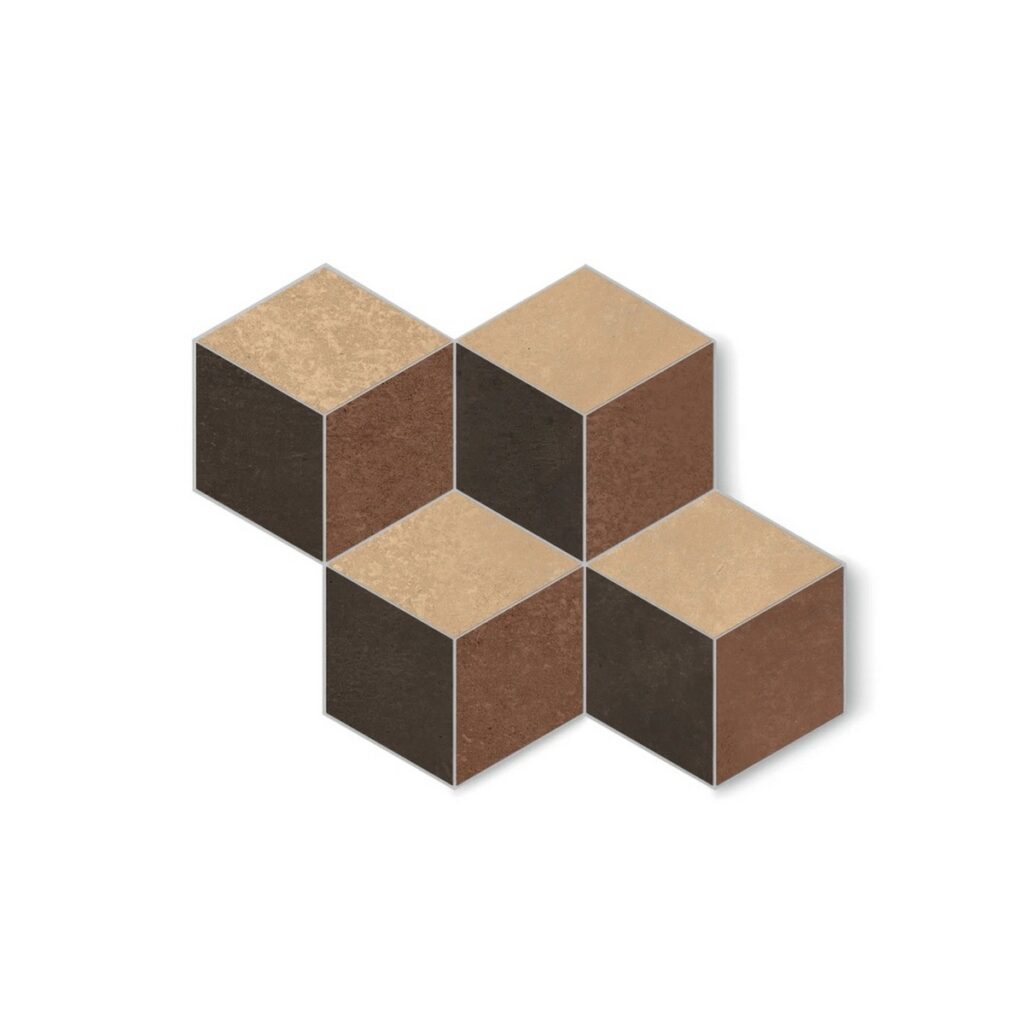 Керамогранит Florim Sensi Terre Ros+Ama+Car Nat Cubo 37×46