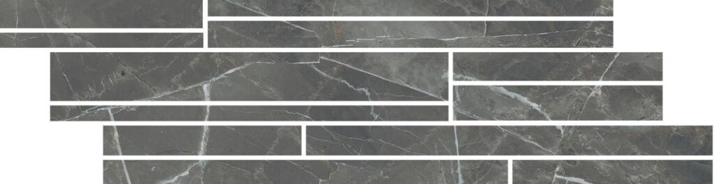 Керамогранит Florim Stones & More 2.0 Calacatta Black Smooth Listello Sfalsato 3d 15×60