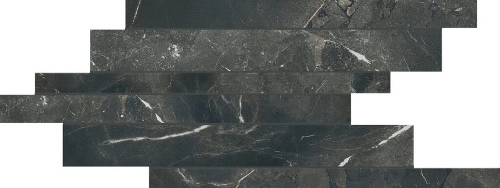 Керамогранит Florim Timeless Black Deep Moddulo Listello Sfalsato Lucido 21×40