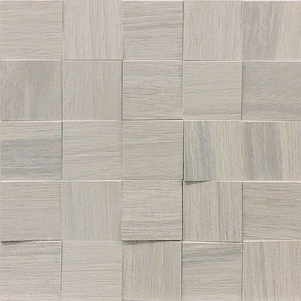 Керамогранит Florim Wooden Tile Gray Mosaico 6×6 3d Inclinato Nat 30×30
