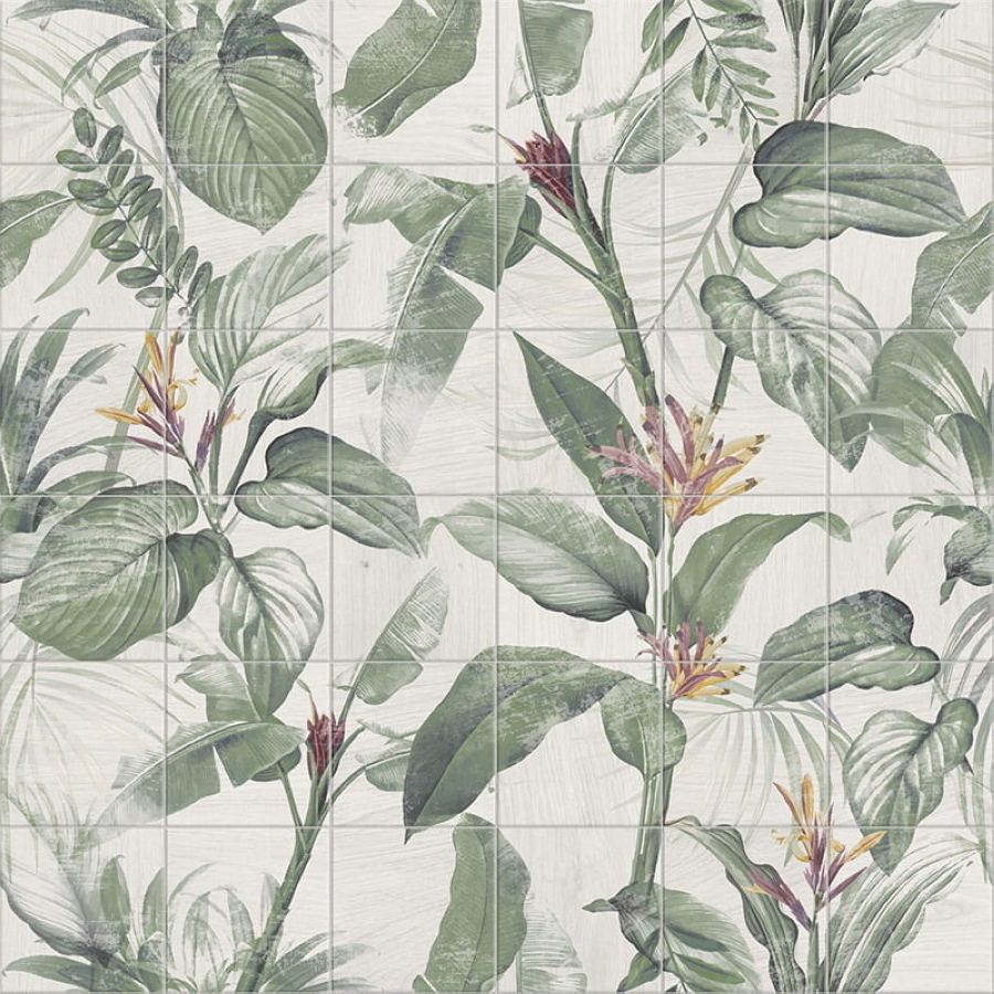 Керамогранит Mainzu Mural Spring Leaves 120×120 (Комплект Из 36шт 20×20)