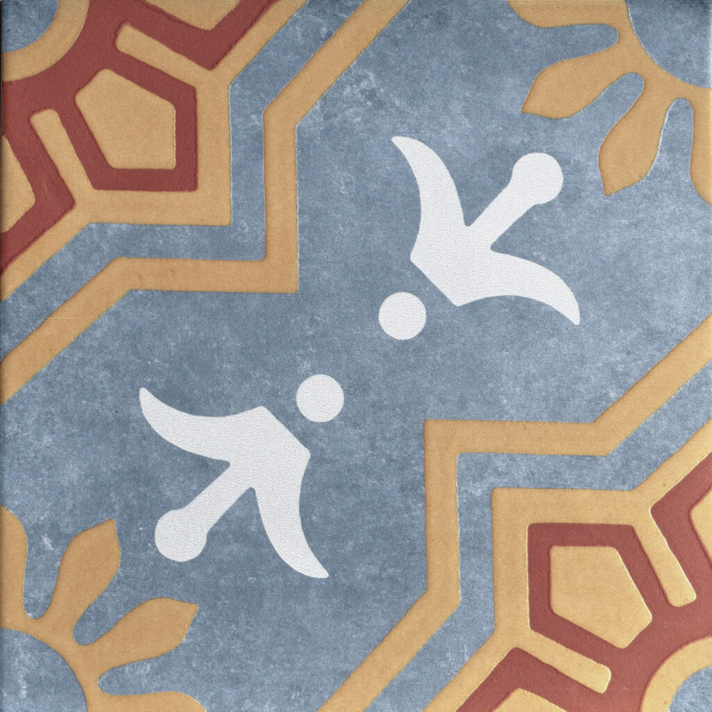 Керамогранит Motto Palmas Blue Decor 2 20×20