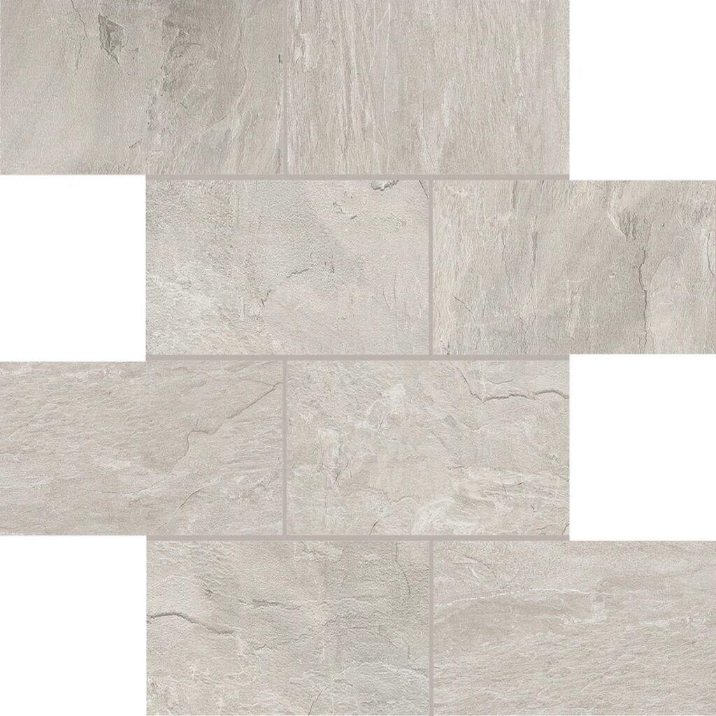 Керамогранит Rex Ardoise Gris 7.5×15 6mm 30×30 Muretto
