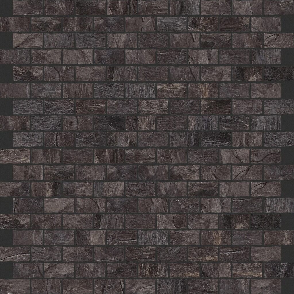 Керамогранит Rex Ardoise Noir 1.5×3 6mm Mos.30×30