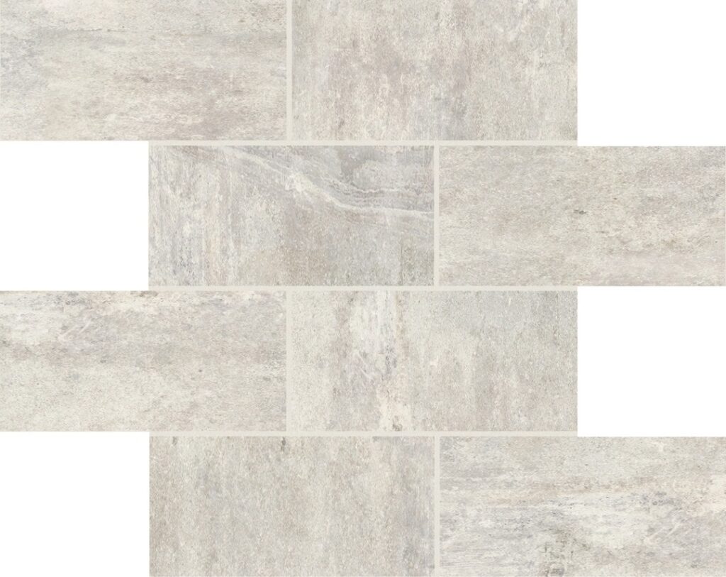 Керамогранит Rex La Roche Blanc 7.5×15 6mm 30×30 Muretto