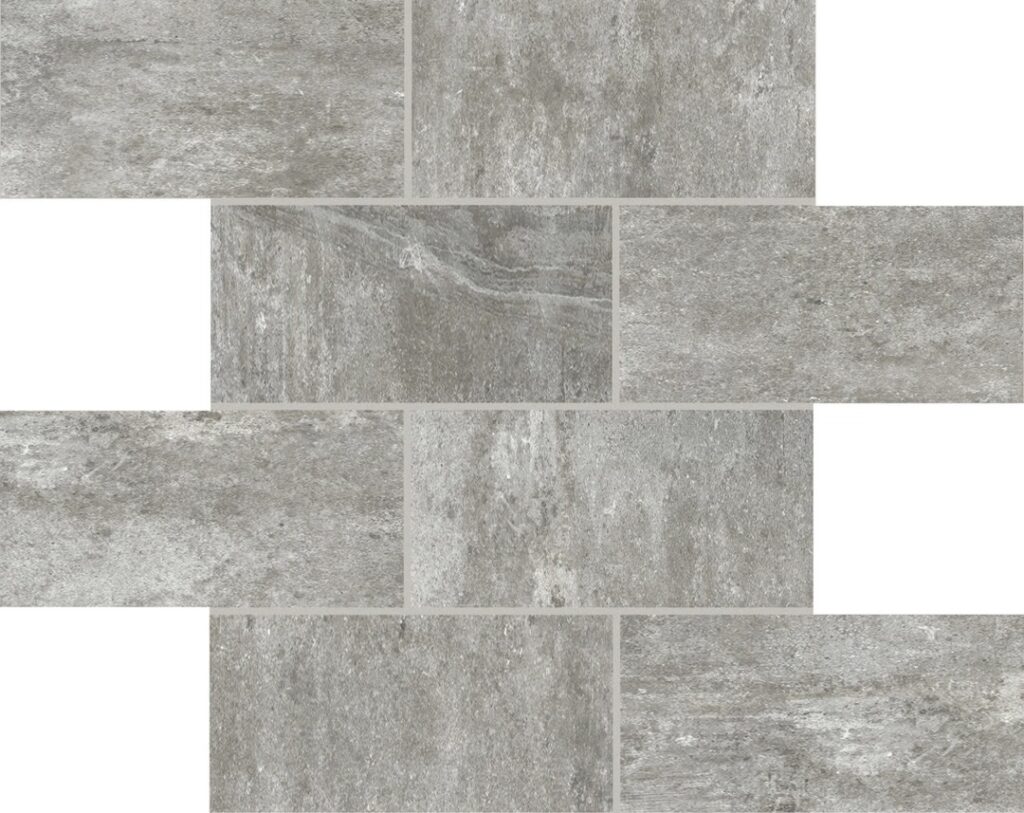 Керамогранит Rex La Roche Grey 7.5×15 6mm 30×30 Muretto